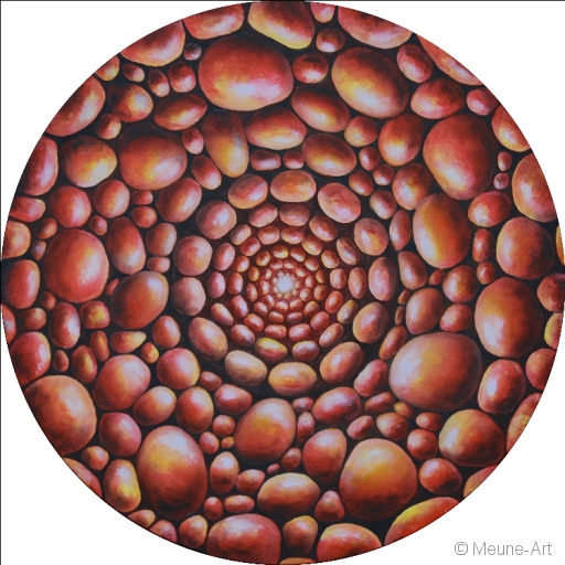 STEIN SET ZEN Acryl auf Leinwand;
Ø 60 cm